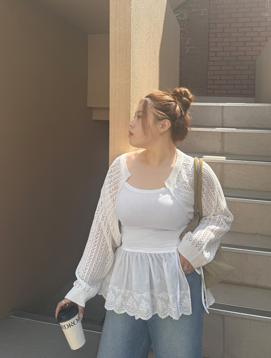 [EVELLET]Rotani Skashi Knit Bolero