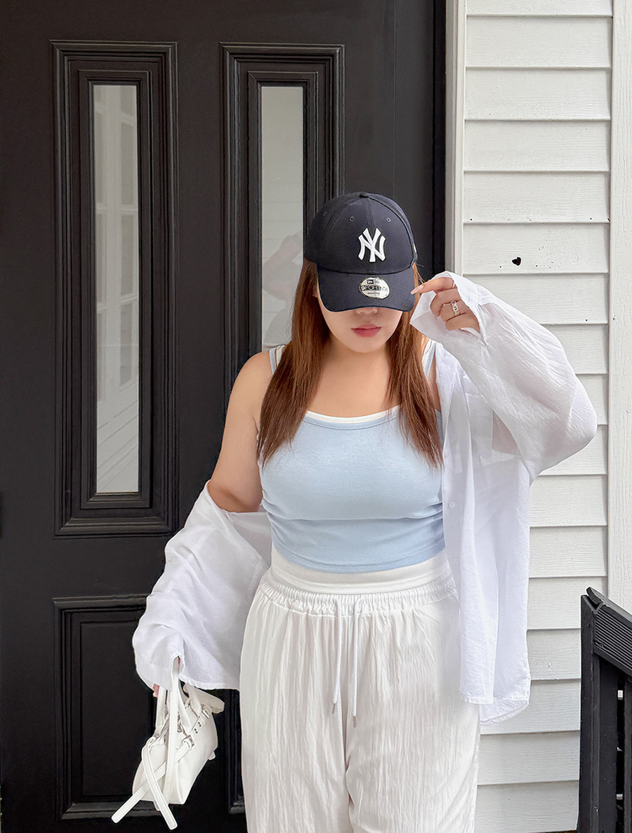 [EVELLET] Poinyu Contrast layered String Sleeveless