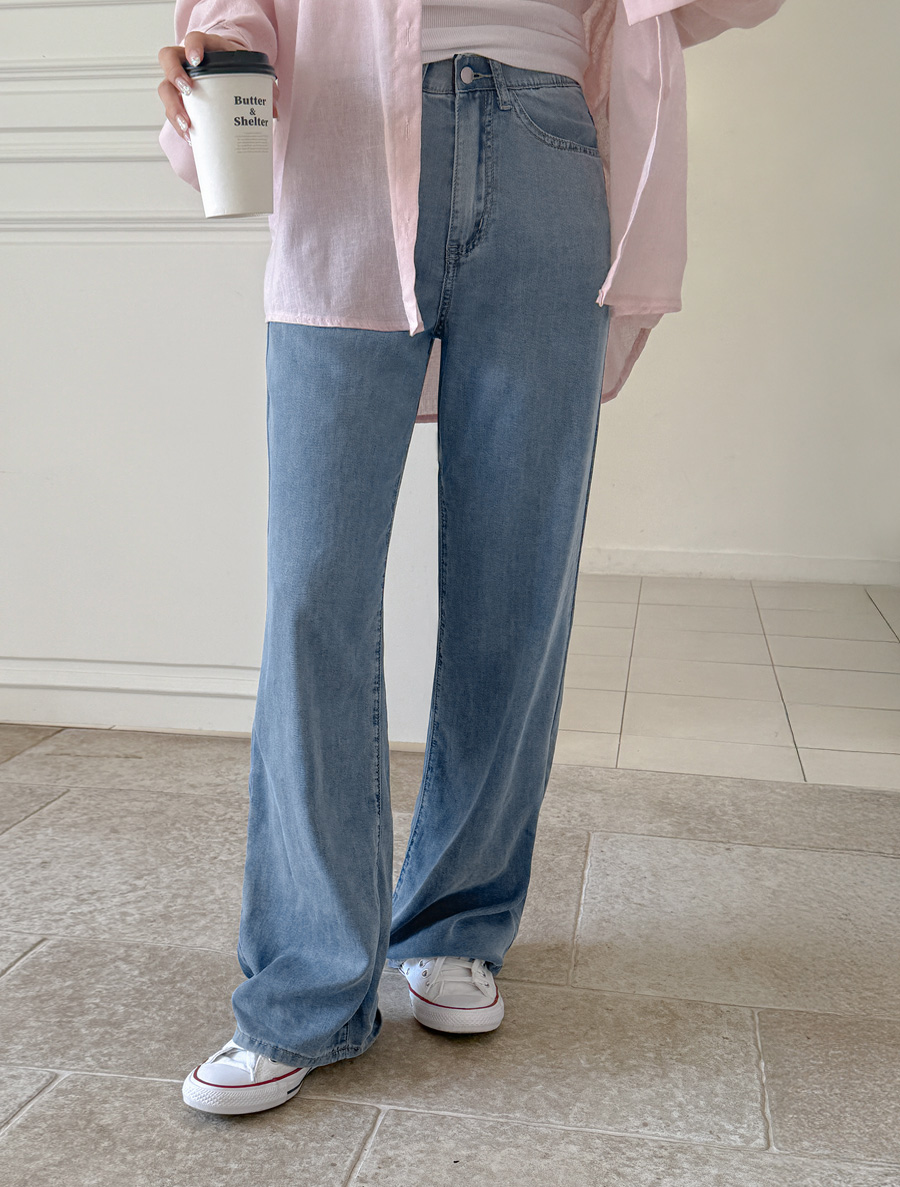 [Daily Pants] Loopel Lyocell Cool Denim Wide Pants