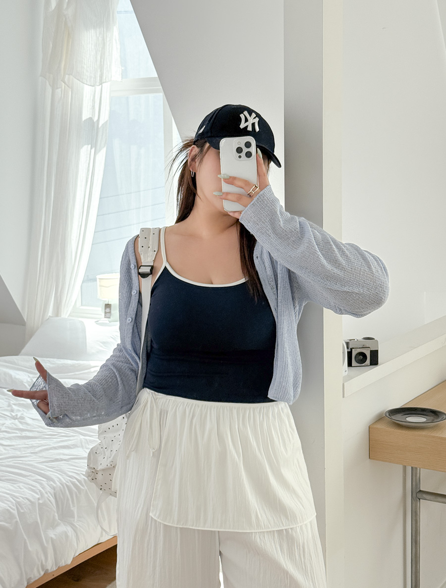 Toppn Viscose Contrast Cap Sleeveless