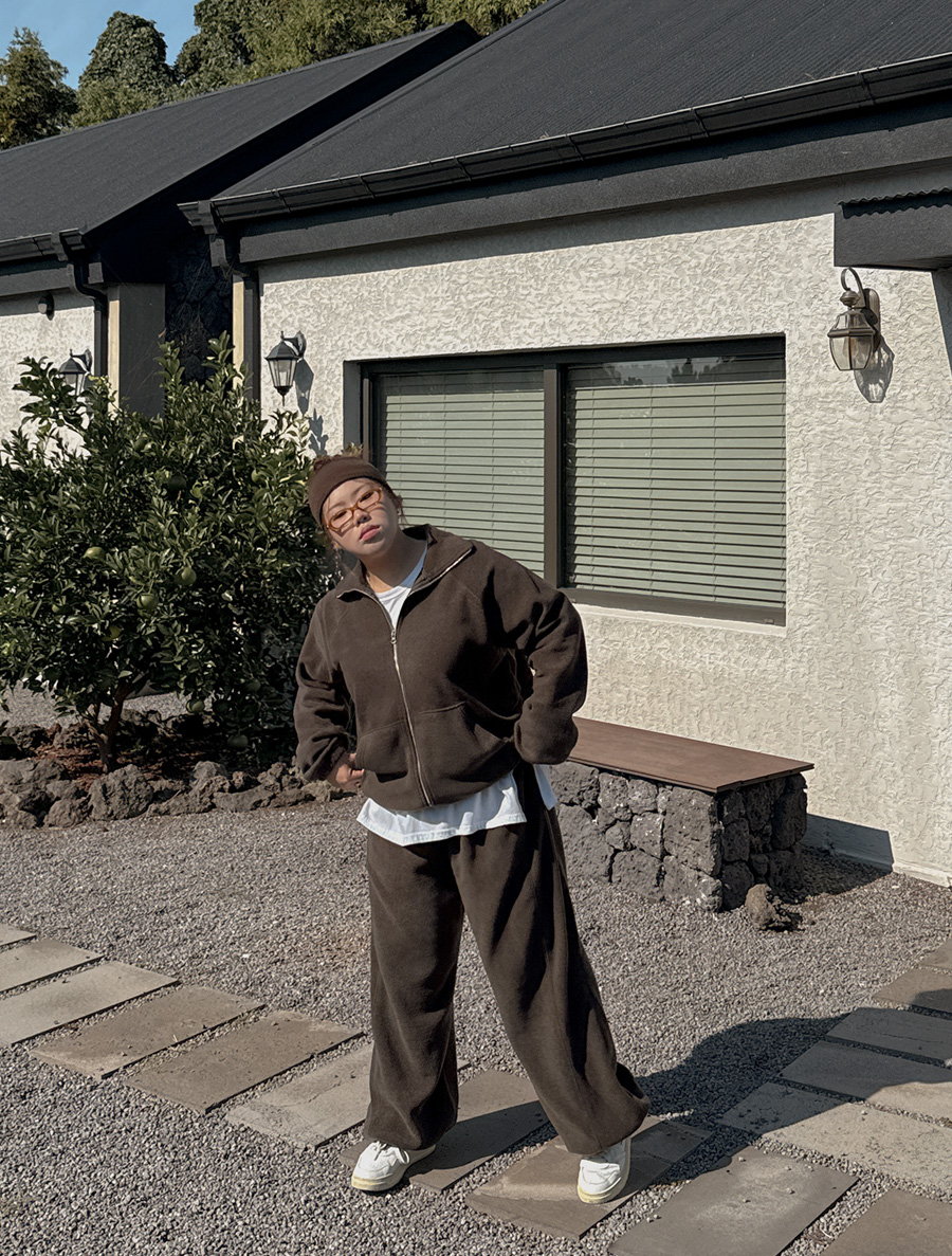 [EVELLET] Plimew Fleece Jogger Waistband Pants