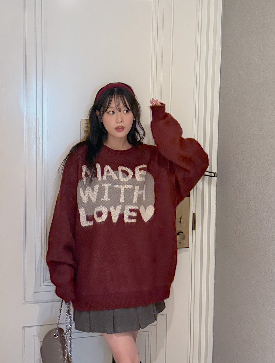 Purimon Graphic Print Brush Knit