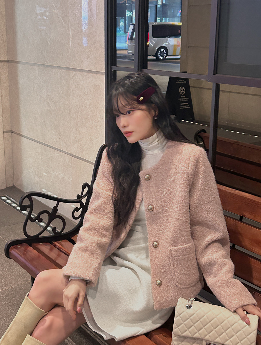 Belmudeen Buckle Round Button Jacket