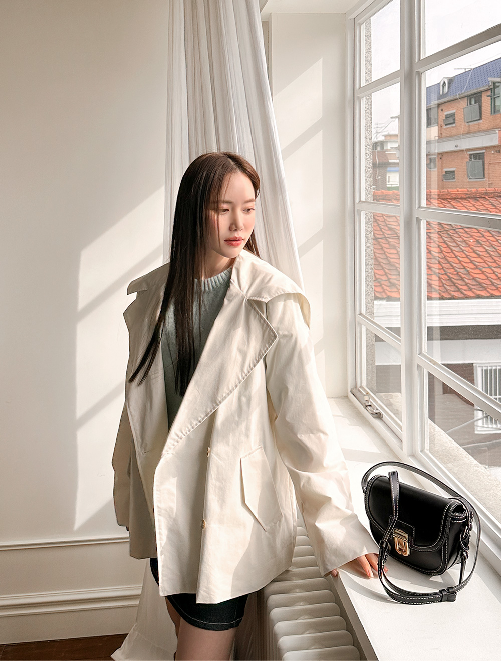 [EVELLET] Lovelyu Collar double Jacket