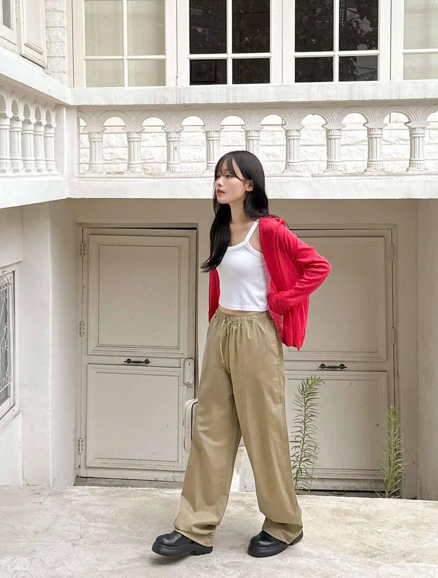 [External Store Exclusive] Serumon Cotton String Long Waistband Pants